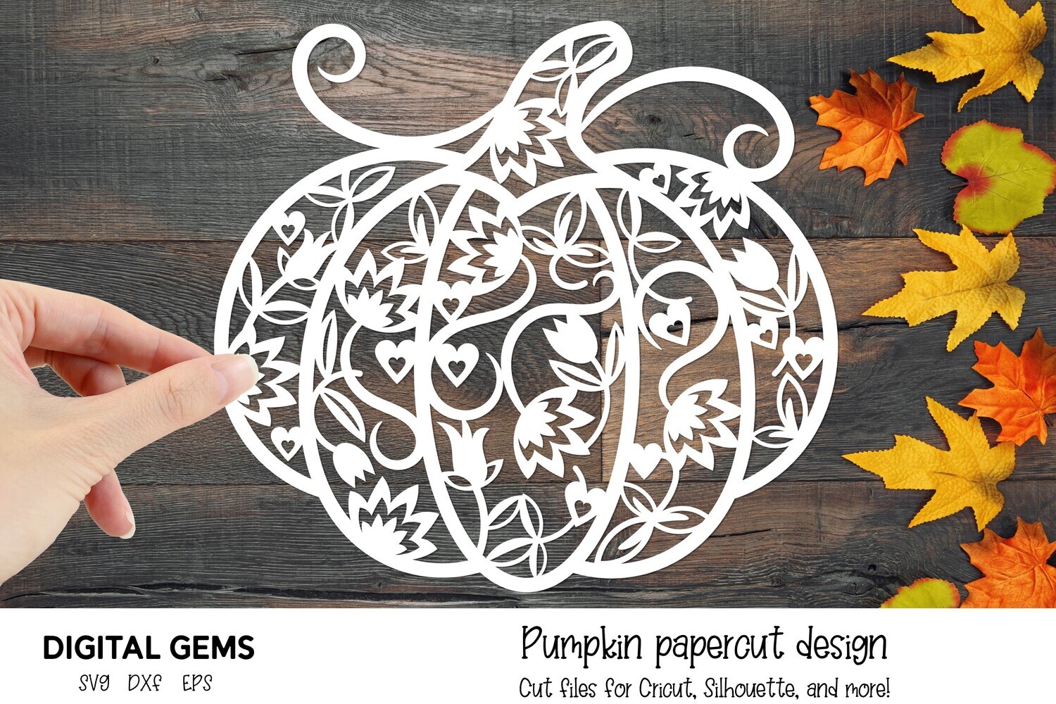 Pumpkin paper cut design