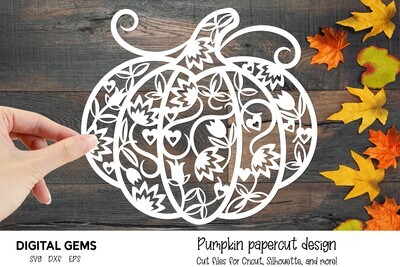 Pumpkin paper cut design
