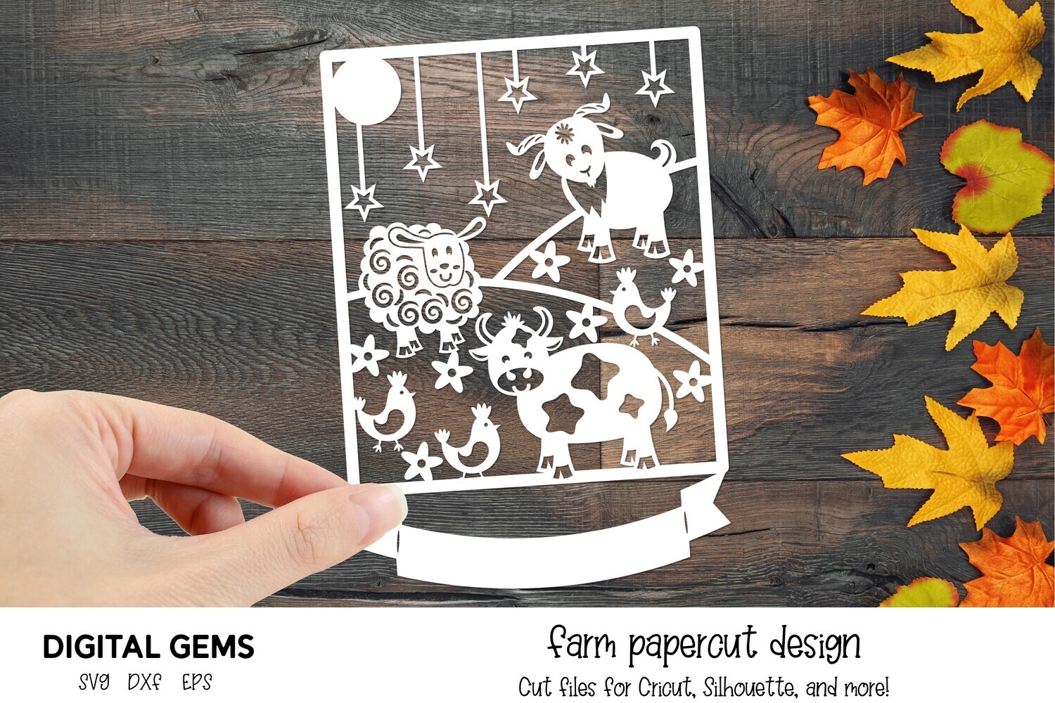 Farm paper cut design