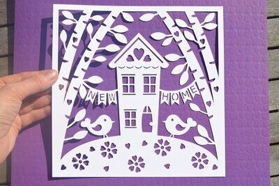 New home paper cut design