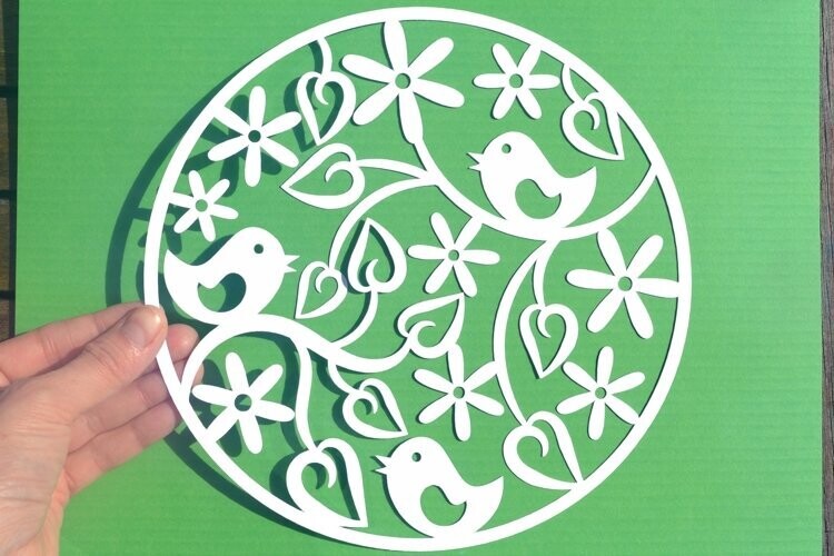 Bird paper cut design