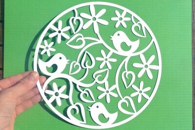 Bird paper cut design