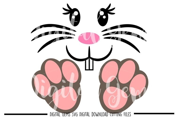 Rabbit face and feet designs