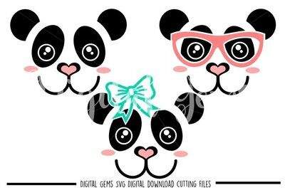 Panda face designs