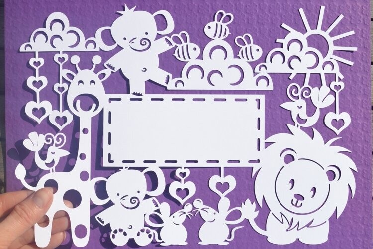Animal paper cut design