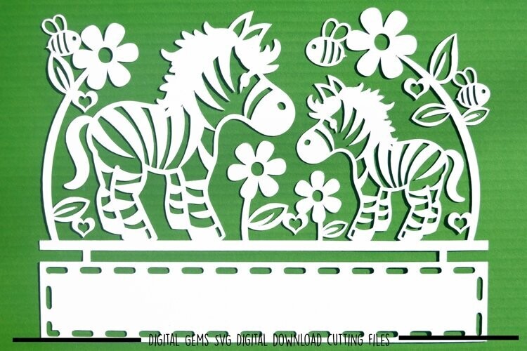 Zebra paper cut design