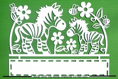 Zebra paper cut design