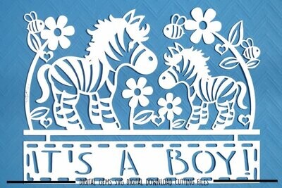 It&#39;s a Boy, Zebra paper cut design