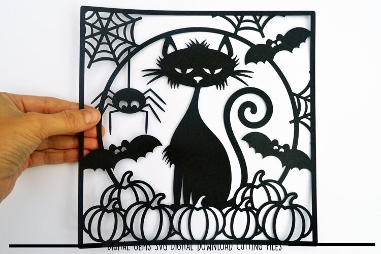 Halloween paper cut design