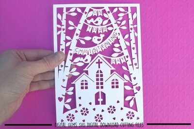 Christening paper cut design