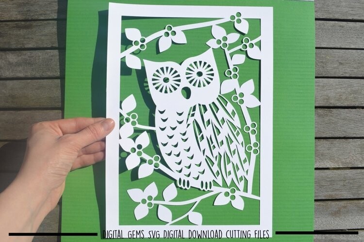 Owl paper cut design