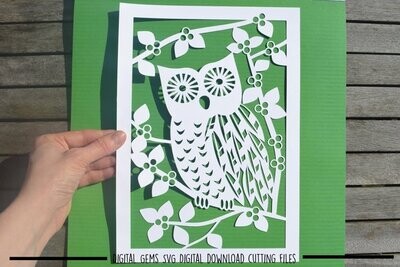 Owl paper cut design