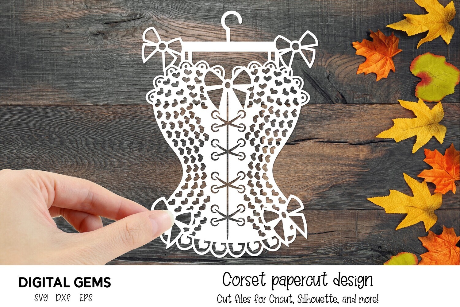 Corset paper cut design