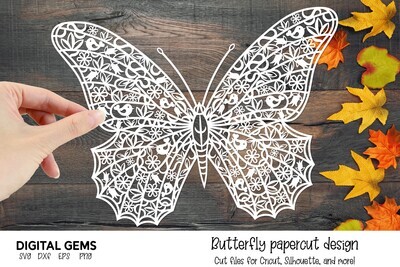 Butterfly paper cut design