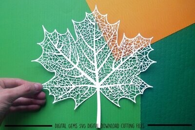 Leaf paper cut design