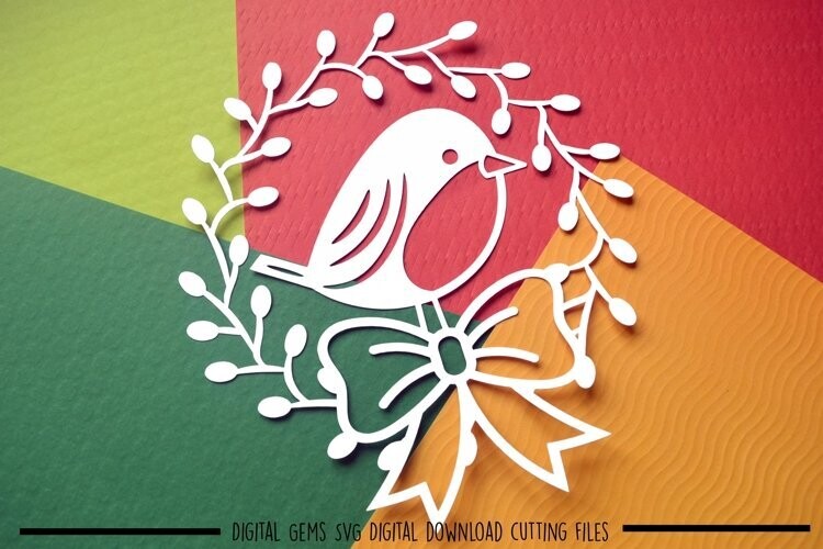 Robin paper cut design