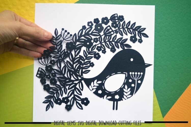 Bird paper cut design