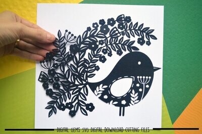 Bird paper cut design