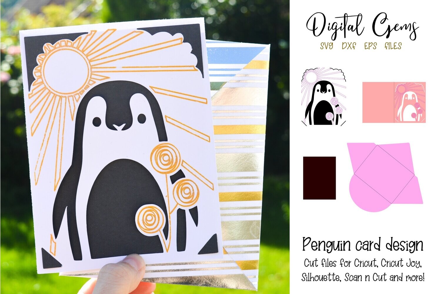 Penguin insert card design