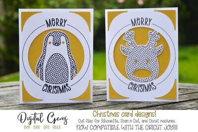 Penguin and Reindeer Christmas cards