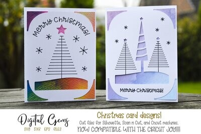 Christmas insert cards. Set of 2.