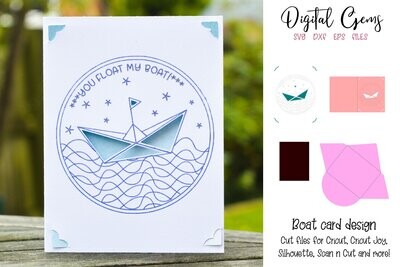 You float my boat insert card design