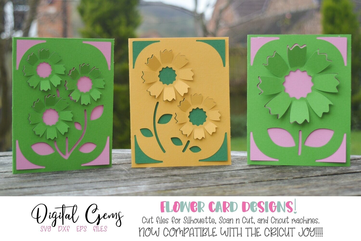 Flower pop out insert card bundle!