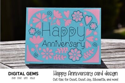 Happy anniversary card design