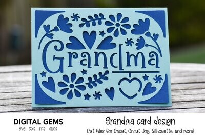Grandma Insert card design