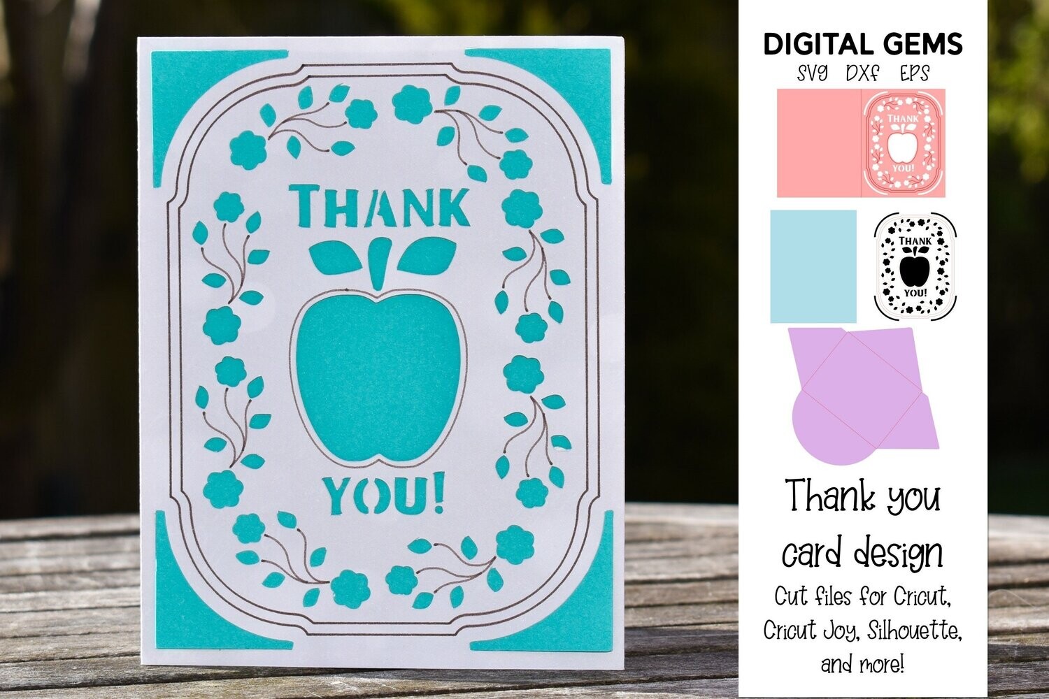 Thank you teacher, Apple insert card design