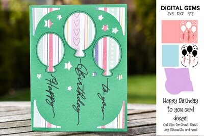 Birthday Balloons card design