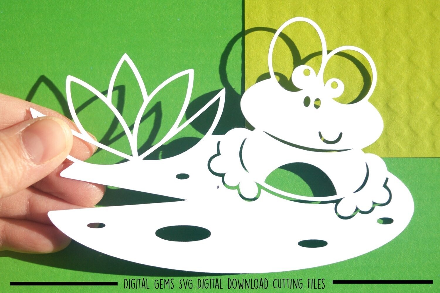 Frog paper cut design