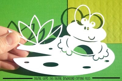 Frog paper cut design