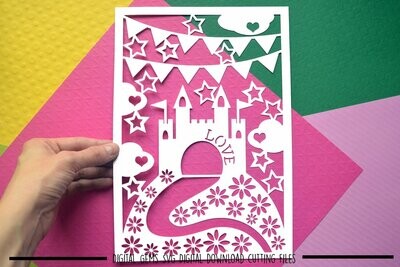 Castle paper cut design