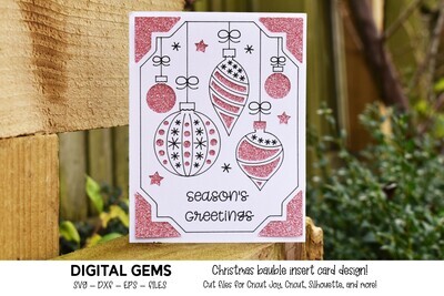 Christmas bauble card design