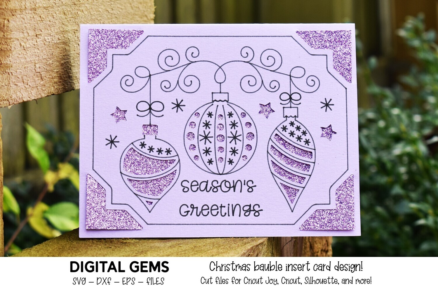 Christmas bauble card design