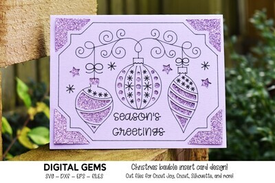 Christmas bauble card design