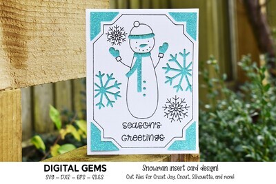 Christmas snowman card design