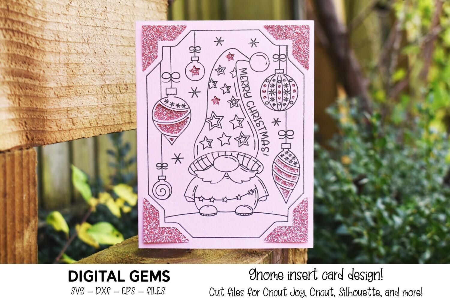 Gnome Christmas insert card design