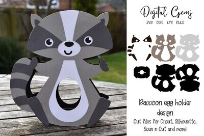 Raccoon egg holder design