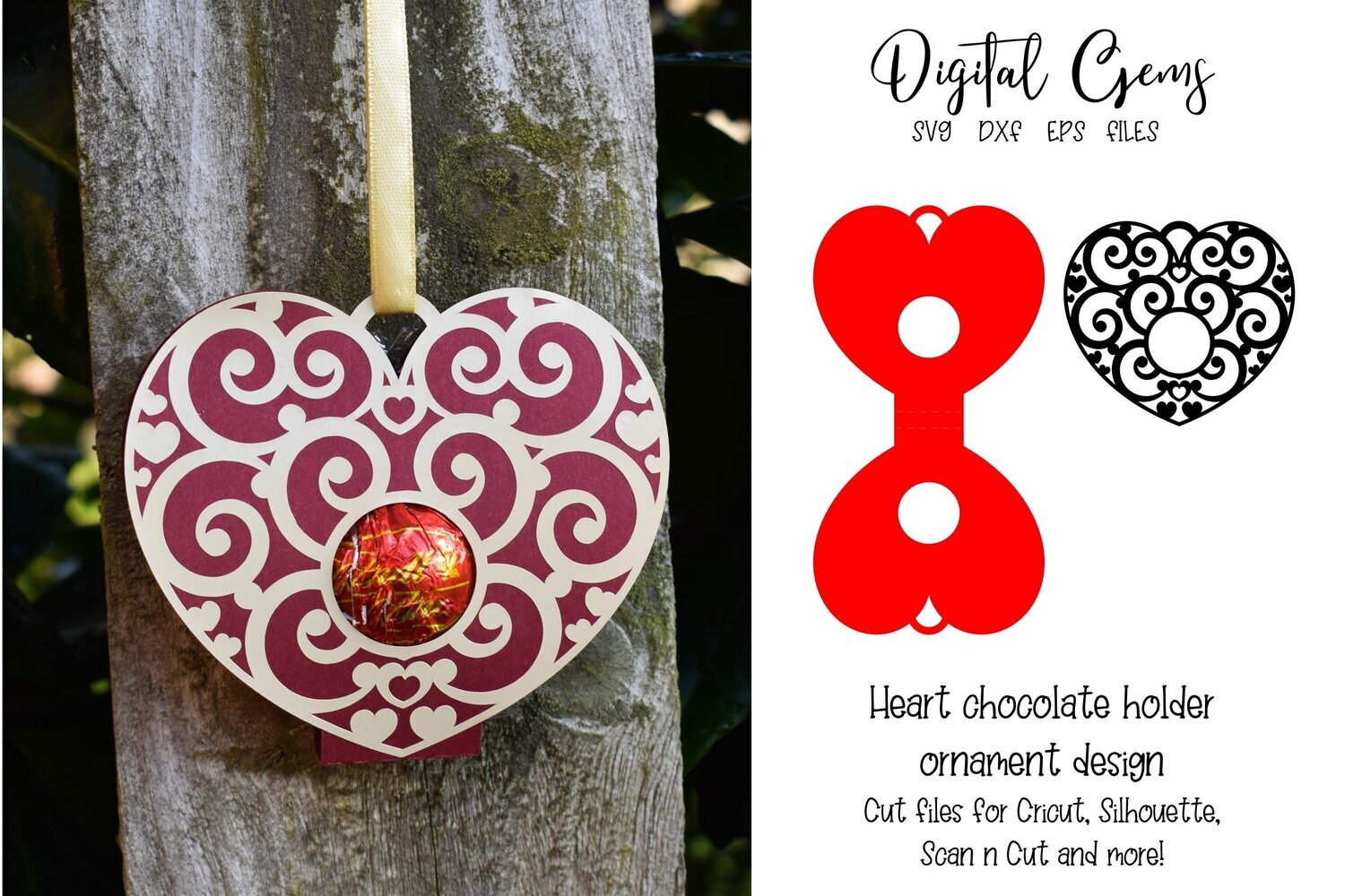 Heart chocolate holder design