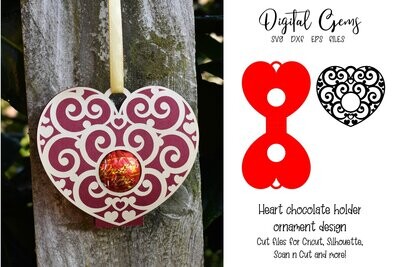 Heart chocolate holder design