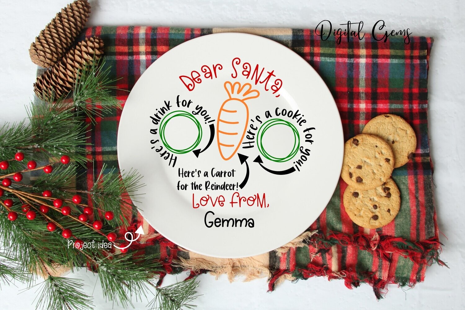 Santa plate design