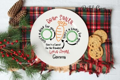 Santa plate design