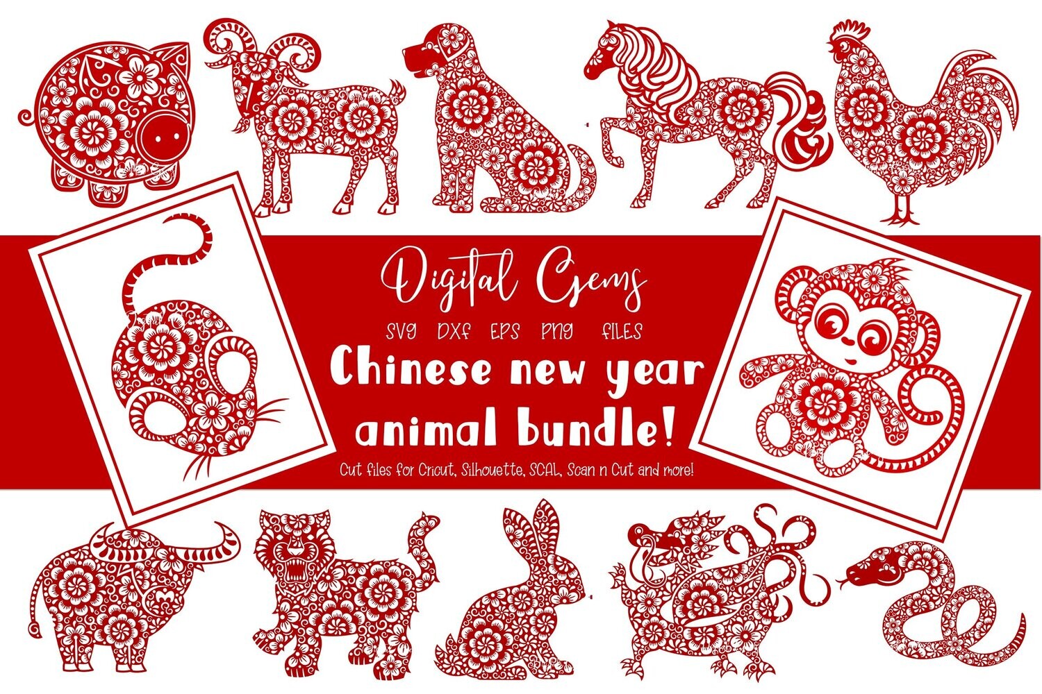 Chinese new year, Animal designs