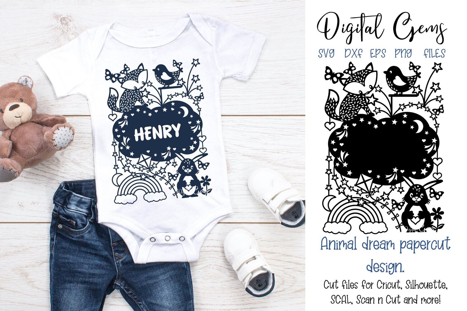 Animal dream paper cut design