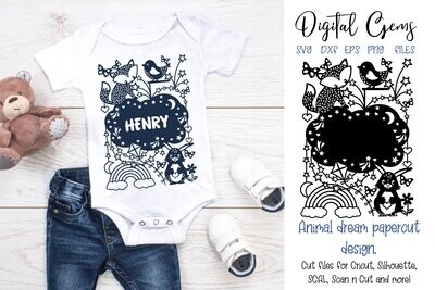 Animal dream paper cut design