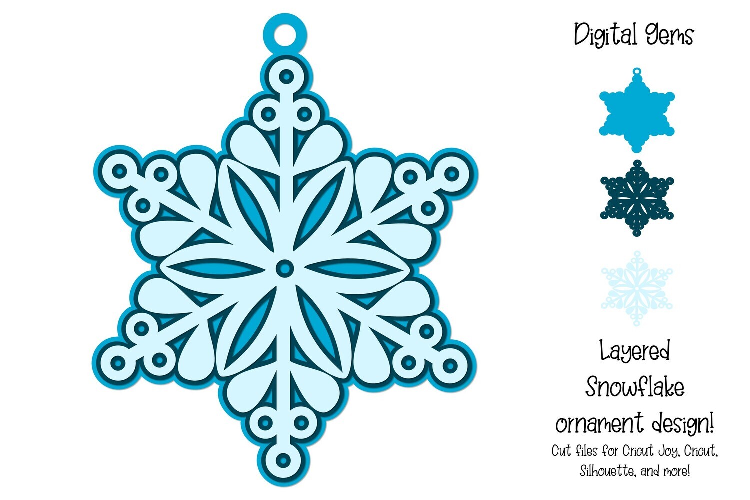 Layered snowflake design