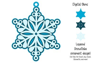 Layered snowflake design