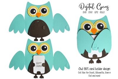 Owl Gift card holder design